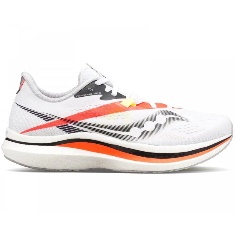 Saucony Men's Endorphin Pro 2 White/Viz UK 9